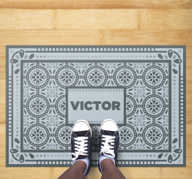 Tappeto vinile con nome mosaico personalizzato - TenStickers