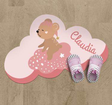 Tappeto vinile con nome nuvola personalizzabile - TenStickers