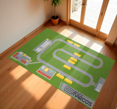 Tappeto vinile con nome parco giochi della pista - TenStickers