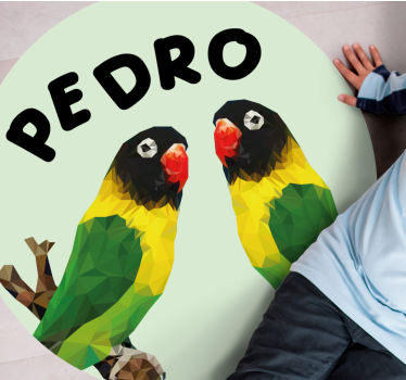 Tappeto vinile con nome piccioncini personalizzabili - TenStickers
