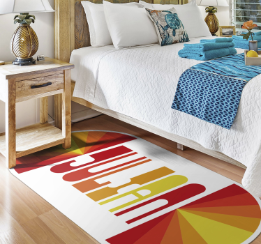 Tappeto vinile con nome retrò personalizzato - TenStickers