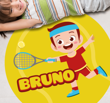 Tappeto vinile con nome sport personalizzati - TenStickers