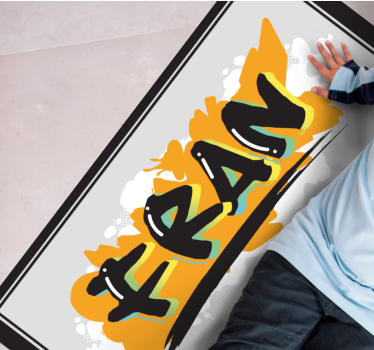 Tappeto vinile con nome titolo artistico - TenStickers