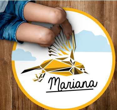 Tappeto vinile con nome uccello personalizzato - TenStickers