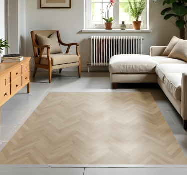 Tappeto vinile effetto legno pavimento in parquet - TenStickers