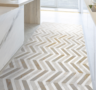 Tappeto pvc cucina chevron elegante - TenStickers