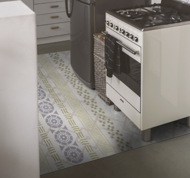 Tappeto pvc cucina motivo geometrico - TenStickers
