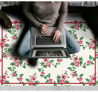 Tappeto vinile fiori a motivi floreali - TenStickers