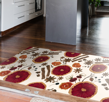 Tappeto pvc cucina concetto botanico floreale - TenStickers