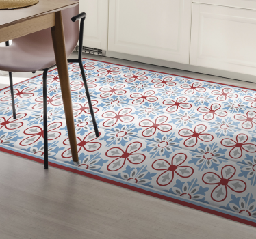 Tappeto vinile piastrelle ispirazione floreale - TenStickers