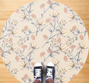 Tappeto vinile fiori superficie della fioritura botanica - TenStickers