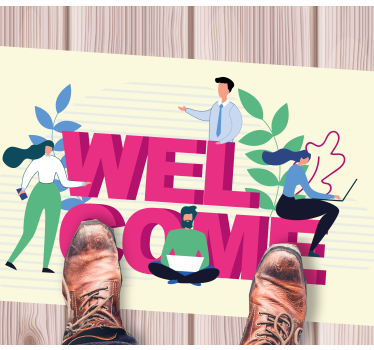 Tappeto vinile ufficio benvenuto professionale - TenStickers