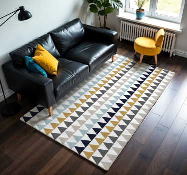 Tappeto vinile geometrico effetti di pattern triangolari - TenStickers