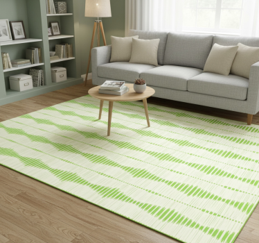 Tappeto vinile geometrico ikat verde rabaul - TenStickers
