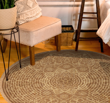 Tappeto vinile Mandala elegante motivo marrone - TenStickers