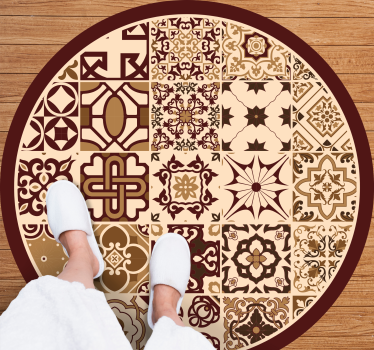 Tappeto vinile piastrelle composizioni di mosaici vibranti - TenStickers