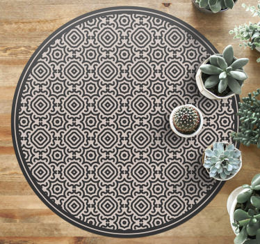 Tappeto vinile mosaico rotondo classico decorato - TenStickers
