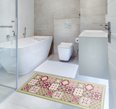 Tappeto vinile bagno motivi colorati - TenStickers