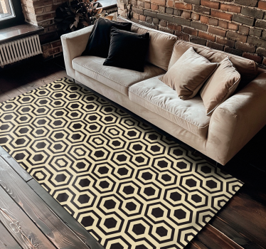 Tappeto vinile motivo geometrico esagonale - TenStickers