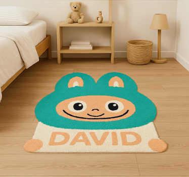 Tappeto vinile per bambini labubu turchese personalizzato - TenStickers