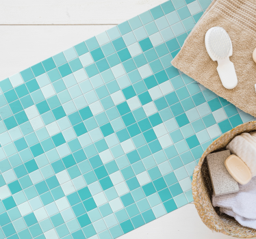 Tappeto vinile piastrelle dissolvenza del mosaico quadrato - TenStickers