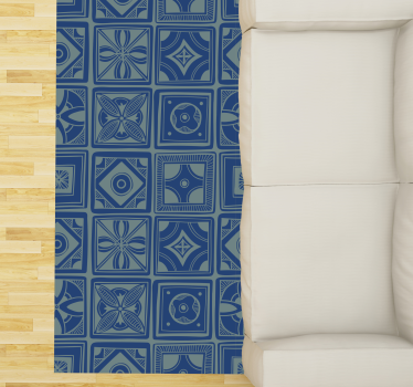 Tappeto vinile piastrelle geometrico decorativo - TenStickers