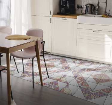 Tappeto vinile piastrelle mosaico mandala - TenStickers