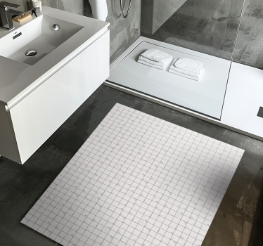 Tappeto vinile piastrelle grigio chiaro invecchiato - TenStickers