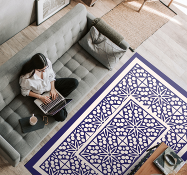 Tappeto vinile piastrelle motivo geometrico decorativo - TenStickers