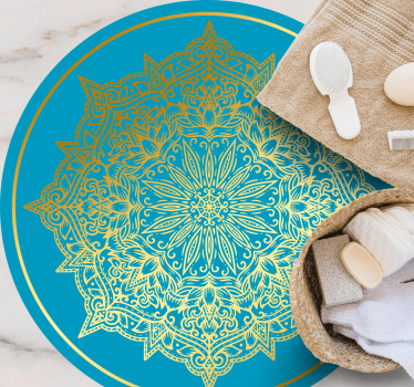Tappeto vinile rotondo complessa opera d'arte mandala - TenStickers