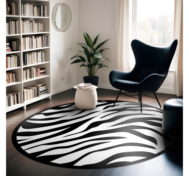 Tappeto vinile stampa animale circolare zebrato - TenStickers