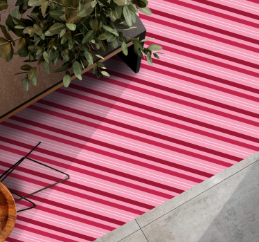 Tappeto vinile strisce motivo righe rosa - TenStickers