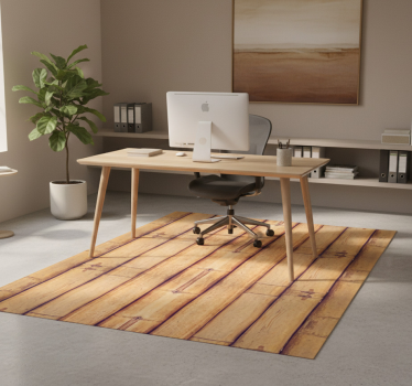 Tappeto vinile ufficio effetto legno bambù - TenStickers
