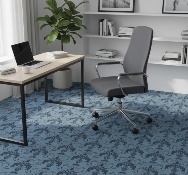 Tappeto vinile ufficio forme floreali - TenStickers