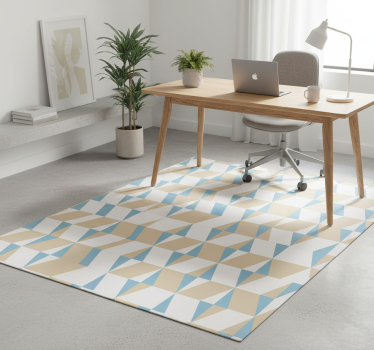 Tappeto vinile ufficio forme geometriche minimaliste - TenStickers