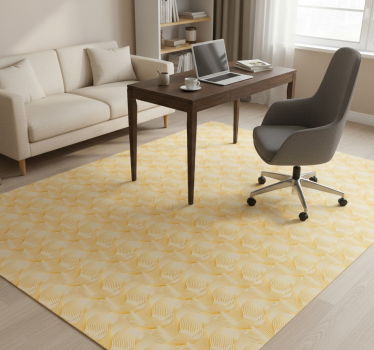 Tappeto vinile ufficio illusione onda oro - TenStickers