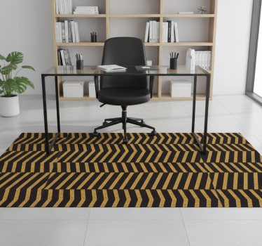Tappeto vinile ufficio linee oro marmo - TenStickers
