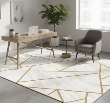 Tappeto vinile ufficio mosaico geometrico marmo - TenStickers