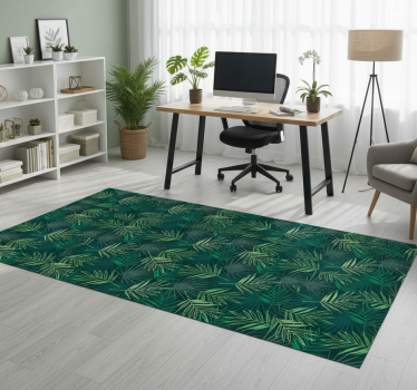 Tappeto vinile ufficio motivo tropicale misto - TenStickers