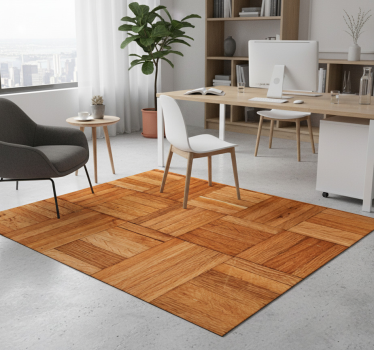Tappeto vinile ufficio - protetto dalla trama di legno - TenStickers