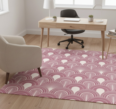 Tappeto vinile ufficio stile decorativo arco rosa oro - TenStickers