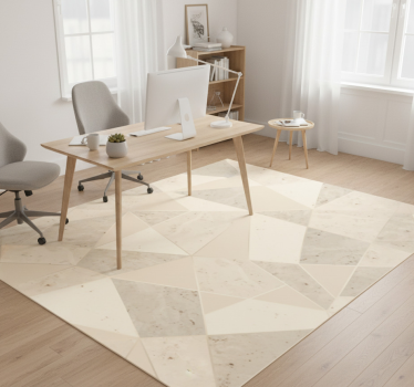 Tappeto vinile ufficio triangoli dorati 3d - TenStickers