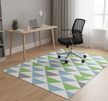 Tappeto vinile ufficio triangoli pastello colorati - TenStickers