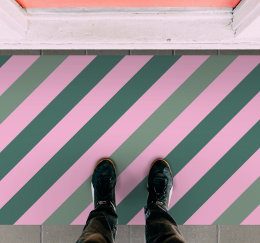 Zerbino pvc strisce rosa diagonali - TenStickers