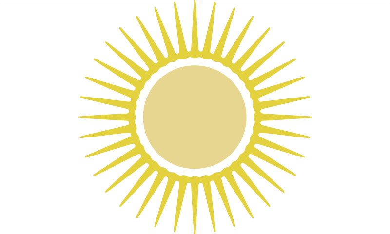 Tappeto vinile bianco sole giallo - TenStickers