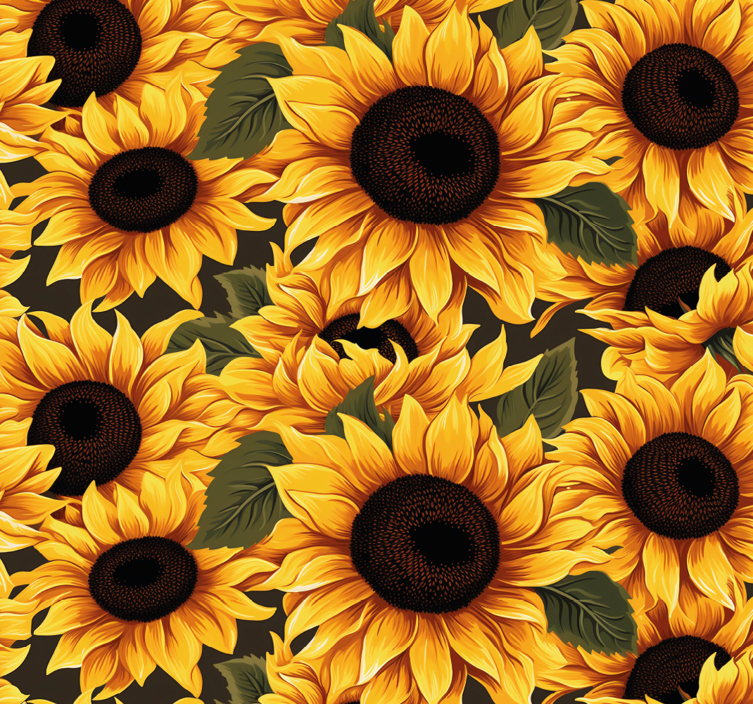 Tappeto vinile giallo design vintage girasole - TenStickers