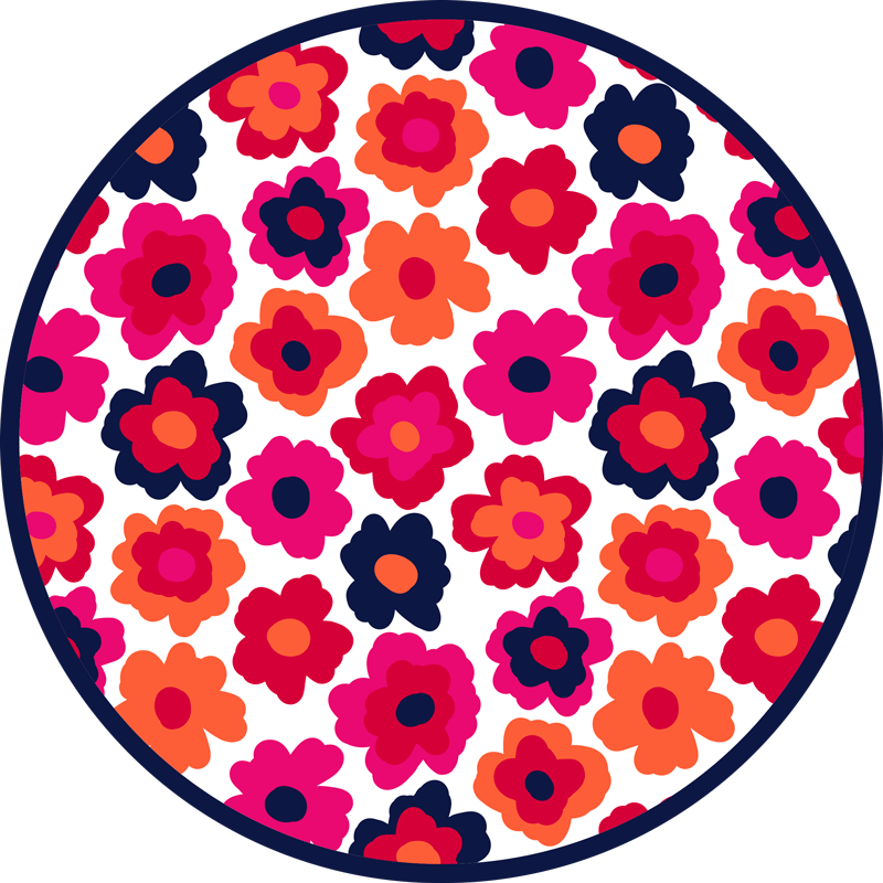Tappeto vinile fiori papavero rosso - TenStickers