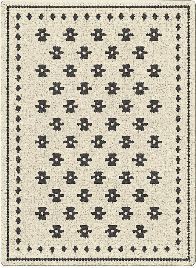 Tappeto in vinile soggiorno mosaico di fiori - TenStickers