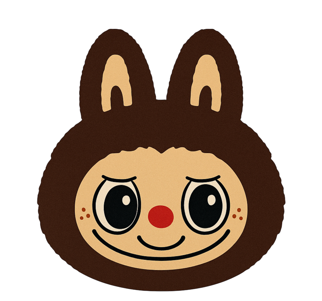 Tappeto vinile per bambini disegno labubu marrone - TenStickers