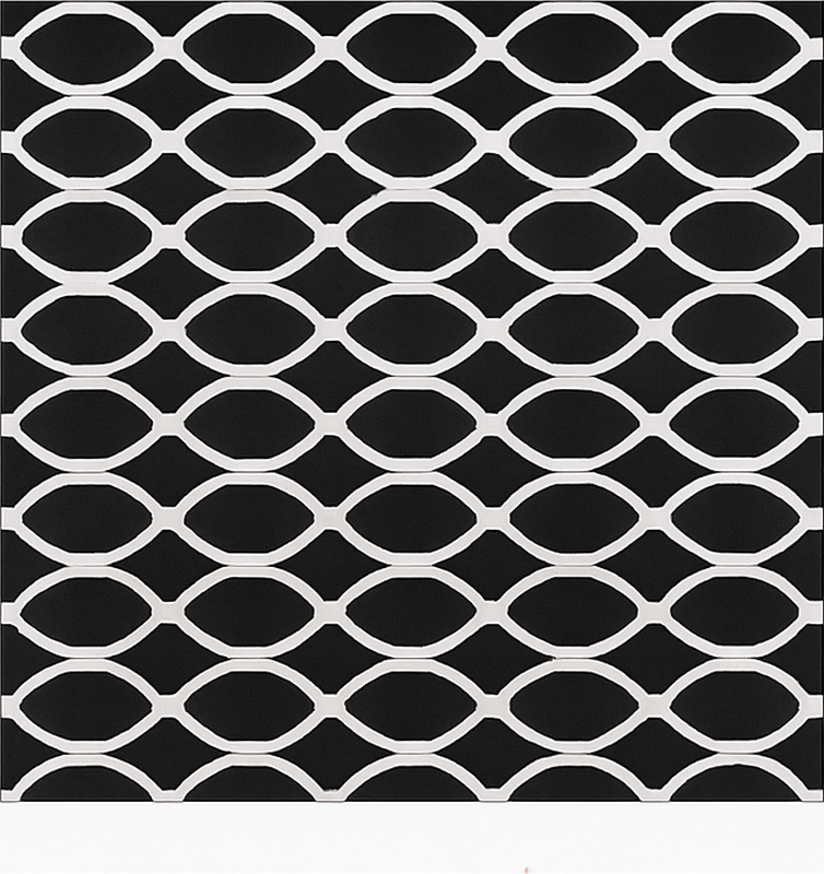 Tappeto vinile sala da pranzo design ovale monocromatico - TenStickers